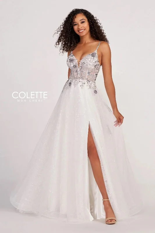 Year-End Clearance Colette CL2064 Long Formal Glitter Prom Dress