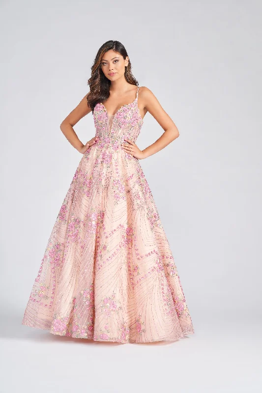 Mega Deal Colette CL12279 Long Formal Beaded Floral Prom Dress