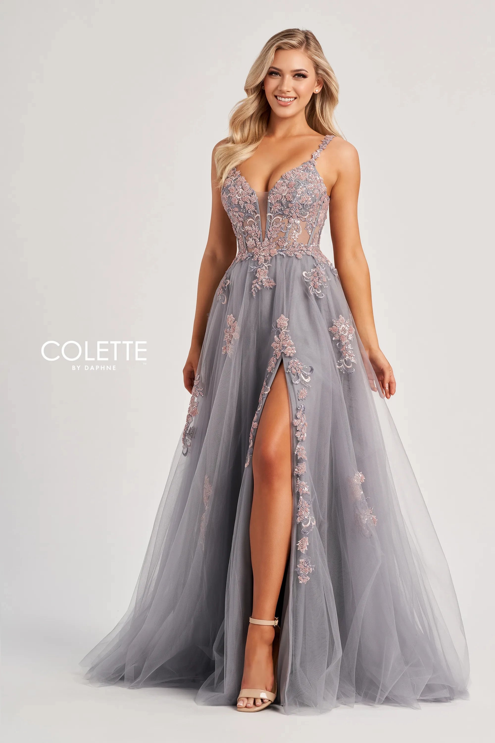Take Advantage Colette by Daphne CL8130 A Line Long Sequin Formal Dress