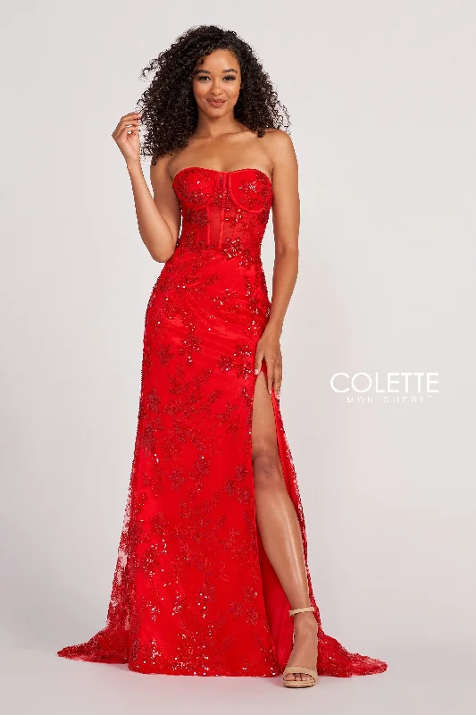 Flash Sale Colette CL2068 Beaded Long Formal Fitted Prom Dress