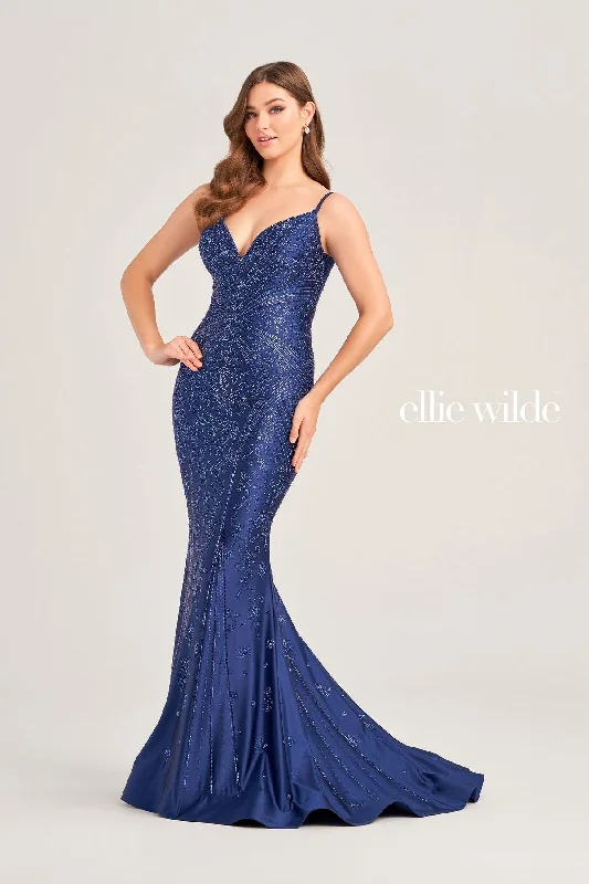 Big Savings Ellie Wilde EW35002 Long Formal Mermaid Prom Dress