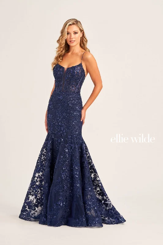 Price Slash Ellie Wilde EW35203 Long Mermaid Formal Evening Prom Dress
