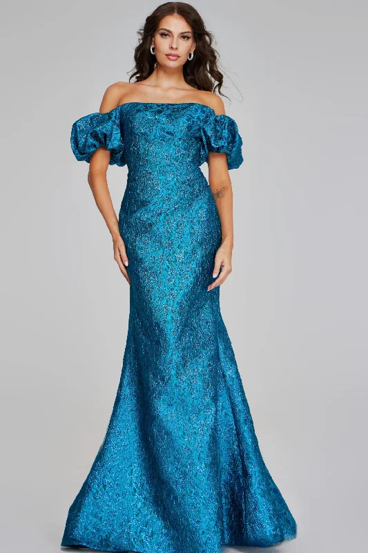 Limited Quantity Jovani 39113 Long Mermaid Metallic Formal Dress