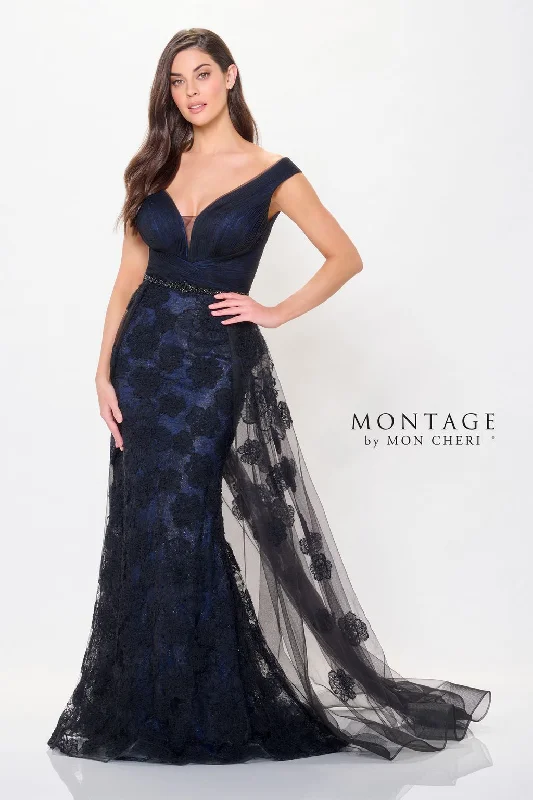 Customer Appreciation Sale Montage M909 Long Formal Detachable Train Evening Dress