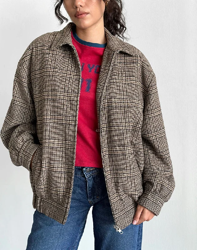 Savings Bonanza Kassira Jacket in Tonal Brown Check