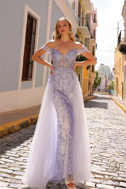 Savings Event Nox Anabel L1362 Formal Long Prom Overskirt Gown