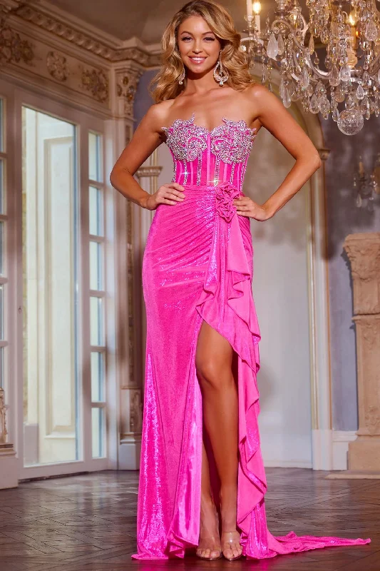 Anniversary Sale Jovani D6031 Prom Fitted Slit Formal Dress