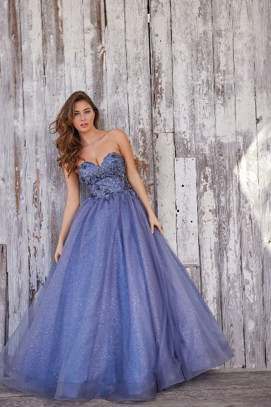 Best Bargains Colette CL5161 Glitter Prom Long Formal Ball Gown
