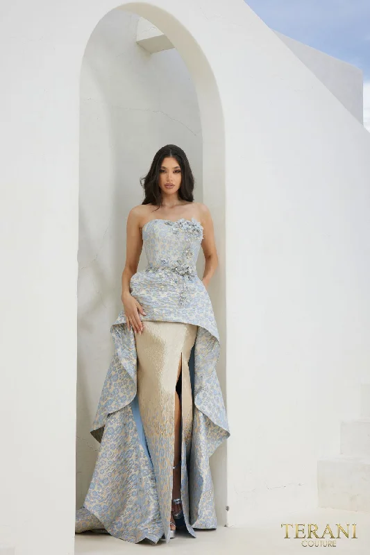 Fantastic Offers Terani Couture 241E2486 A Line Long Formal Evening Dress