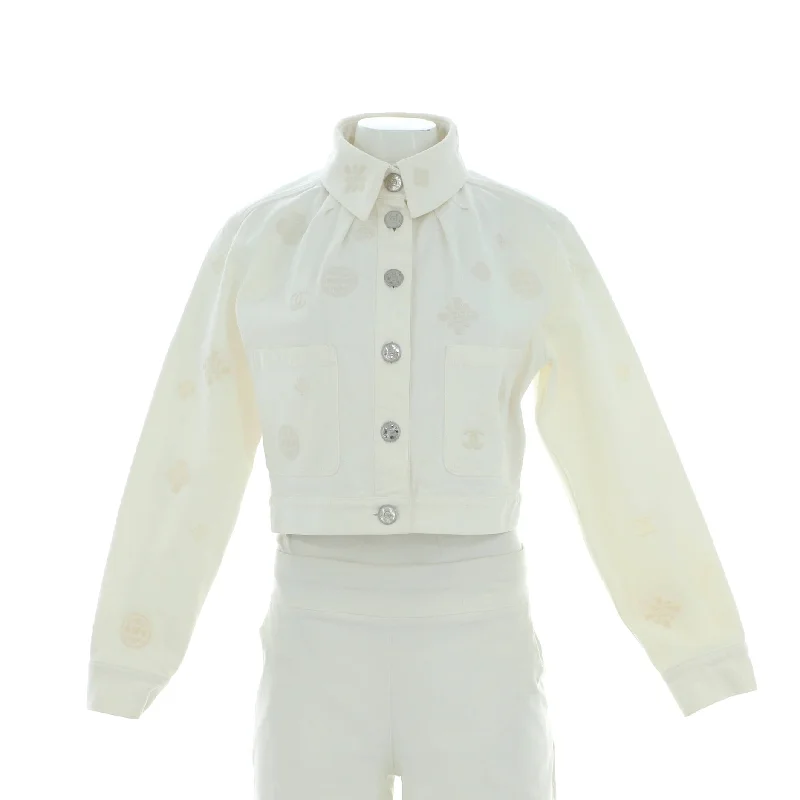 Price Reduction Women's Logo Button Up Jacket Denim