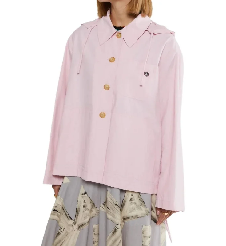 Take Advantage Short Raincoat In Pink
