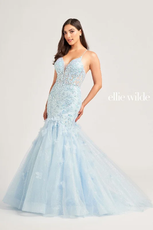 Deal of the Week Ellie Wilde EW35080 Long Mermaid Formal Sequin Prom Gown