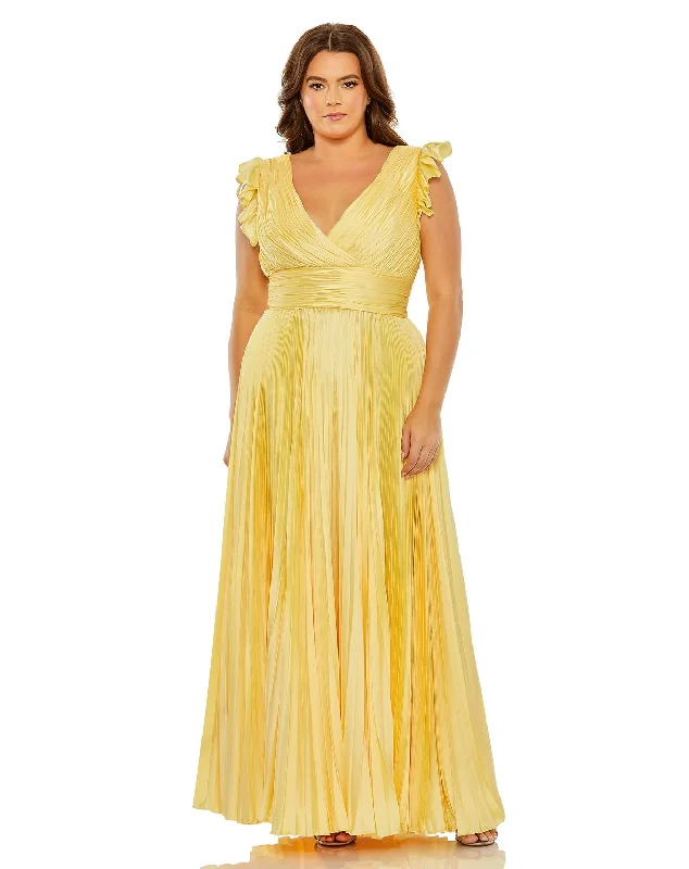 Buy More, Save More Mac Duggal 77006 Pleated Plus Size Formal Dress