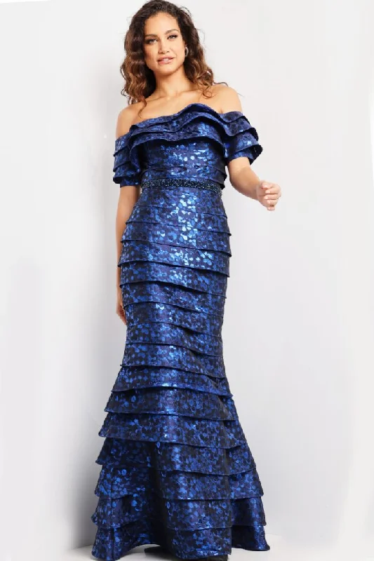Steals and Deals Jovani 26255 Long Formal Layered Evening Dress