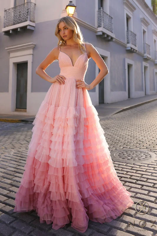 Incredible Offers Nox Anabel C1420 Long Prom Ombre Dress