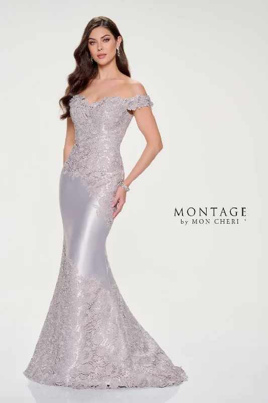 Weekend Deal Montage M846 Long Evening Fitted Mermaid Floral Formal Dress