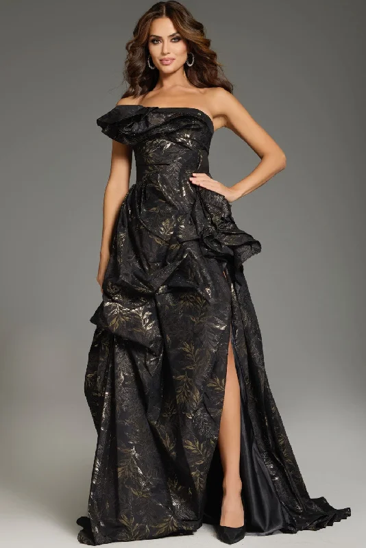 Limited Time Jovani 38265 A Line Formal Ruffled Evening Long Dress