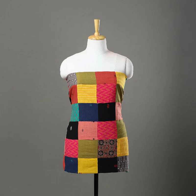 Low Prices Multicolor - Patchwork Cotton Jacquard Kurta Material (2.6m) 19