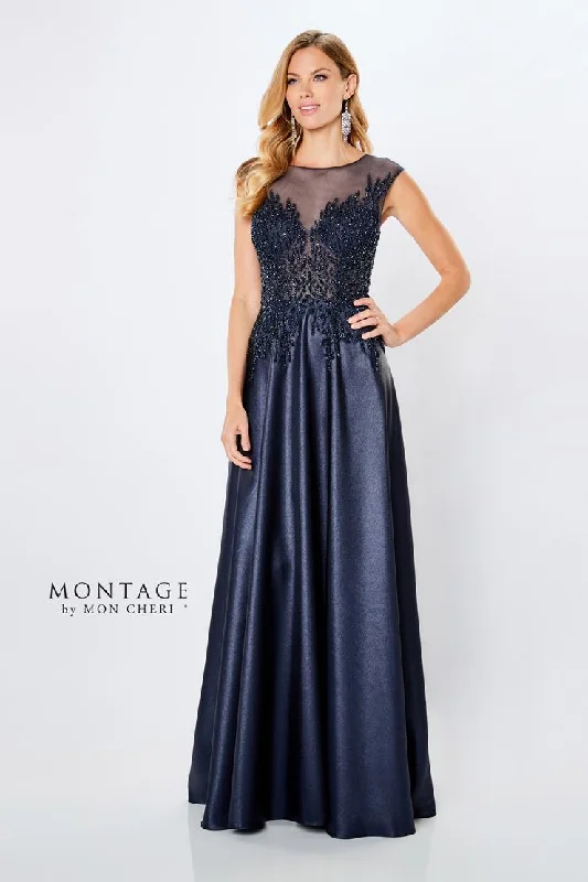 Huge Savings Montage 221967 Long Beaded Illusion A Line Formal Dress