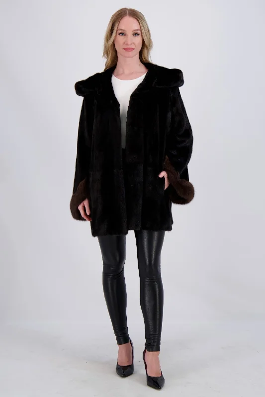New Markdowns MINK PARKA WITH SABLE TRIM