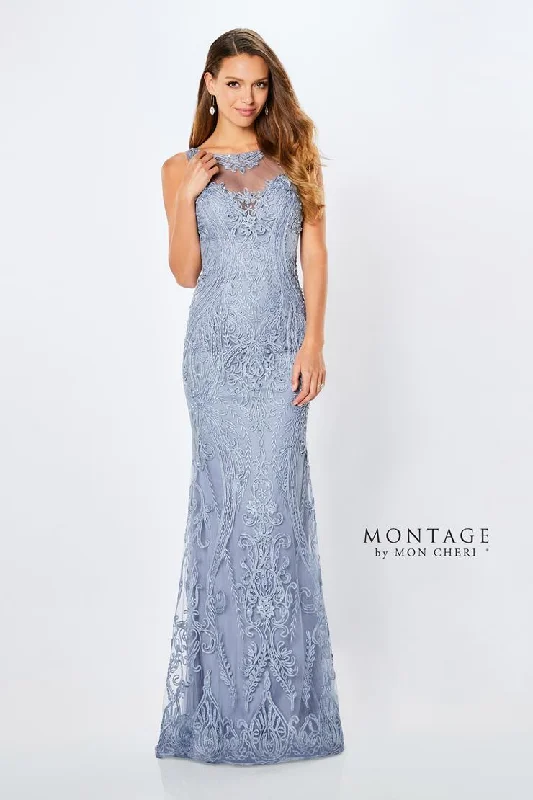 Extra Discounts Montage 221971 Beaded Long Lace Ribbon Evening Formal Dress