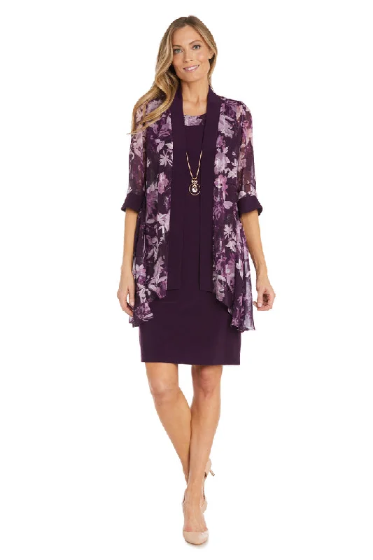Exclusive Savings R&M Richards 1285 Mother of the Bride Short Floral Jacket Dress