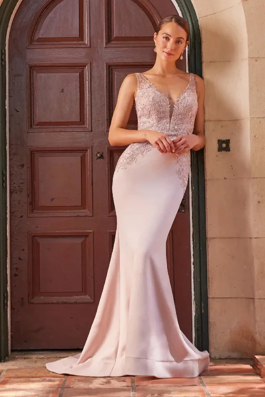 New Markdowns Montage M528 Long Fitted Formal Beaded Evening Dress