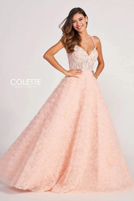 Price Drop Alert Colette CL2000 Beaded Long Formal Rosette Prom Ball Gown