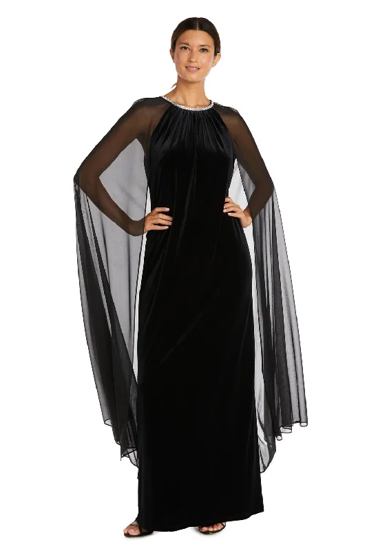 Deal Zone R&M Richards 2642 Long Cape Mother of the Bride Dress