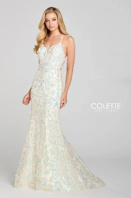 Deal Alert Colette CL12130 Sequin Long Formal Mermaid Prom Dress