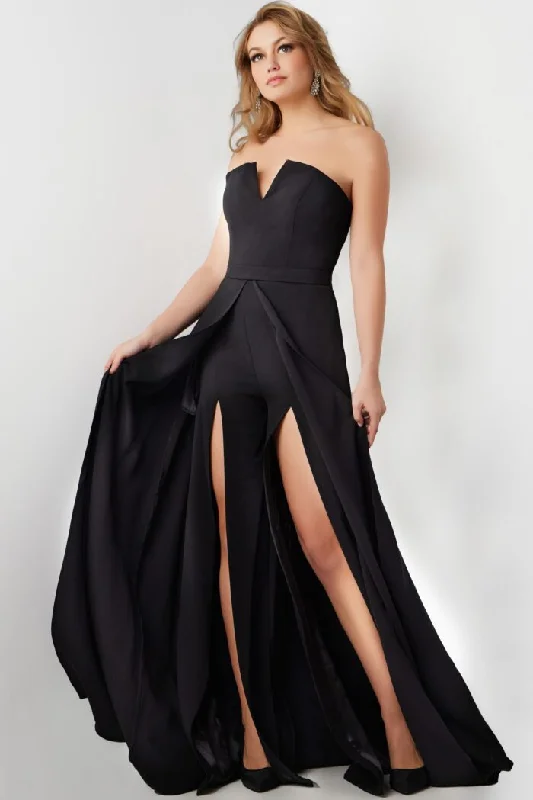 Best Seller Jovani 23150 High Slit Long A Line Formal Jumpsuit