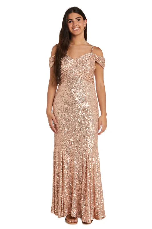 Stock Up and Save Nightway 22143 Long Formal Sequin Evening Dress