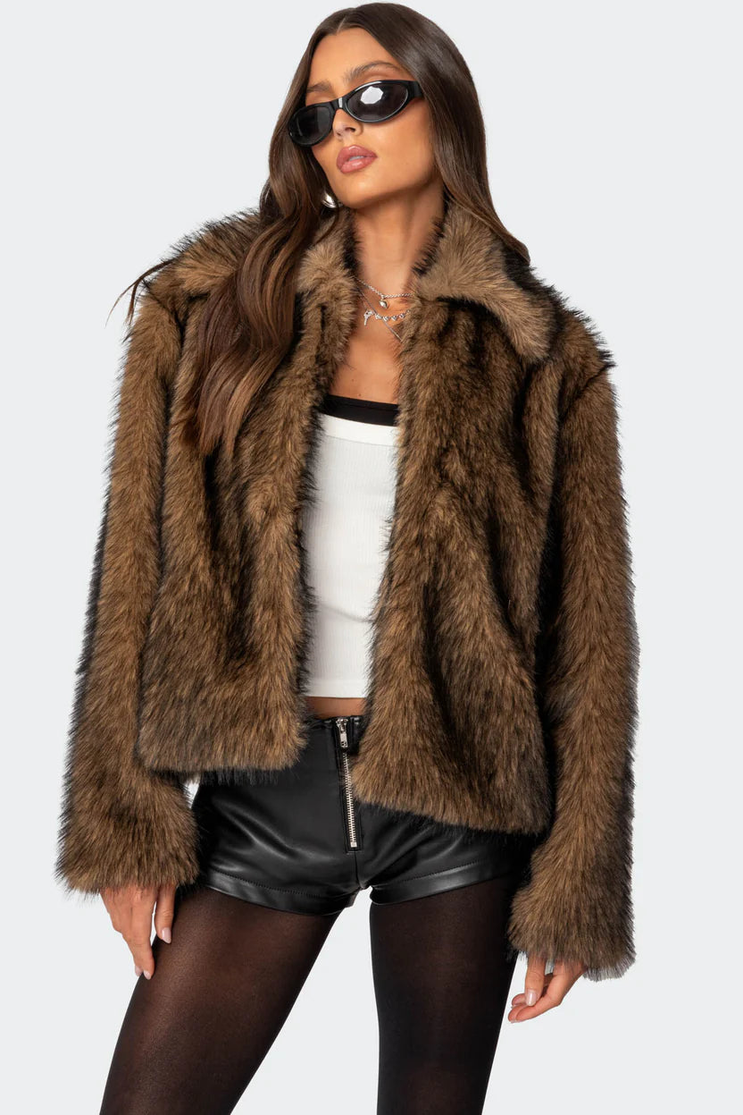 Price Cut The Luxe Femme Faux Fur Jacket