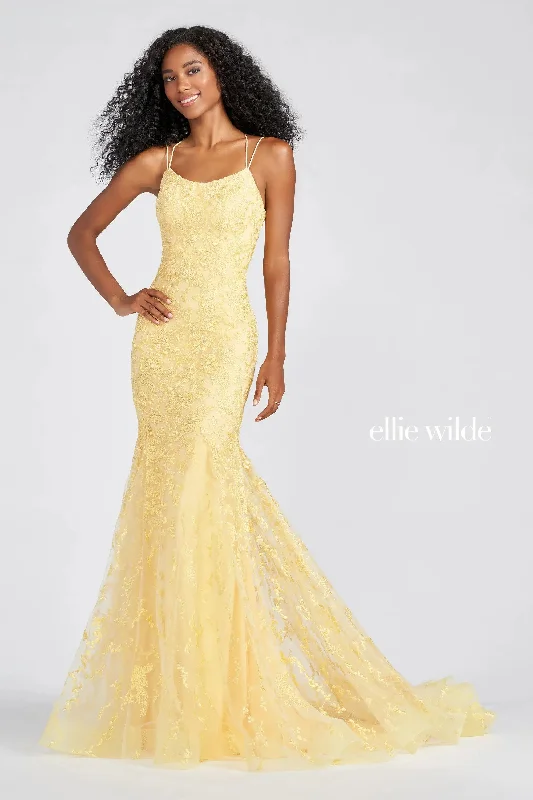 Super Sale Ellie Wilde EW122032 Fitted Long Formal Prom Dress