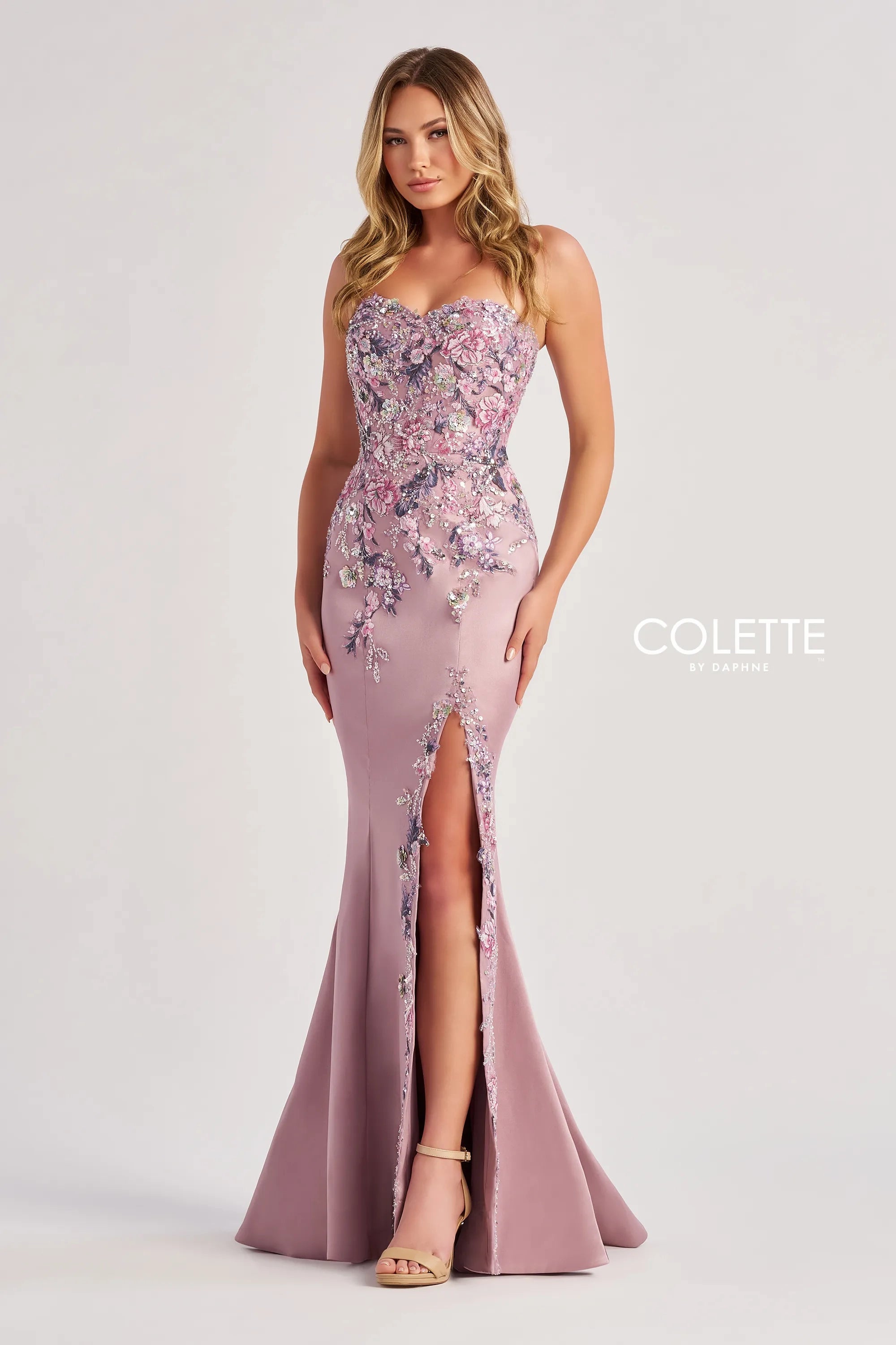 Final Sale Colette by Daphne CL8410 Long Sequin Beaded Mermaid Formal Prom Dress
