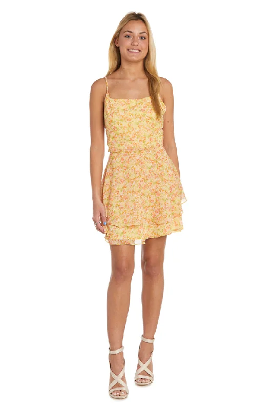 Online Specials Morgan & Co 13185 Short Printed Cocktail Dress