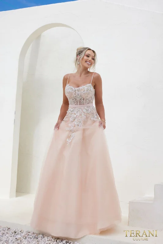 Extra Savings Terani Couture 241P2025 Long A Line Prom Dress