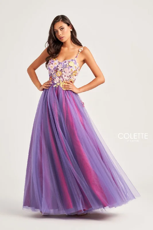 Special Savings Colette CL5270 Formal Long Floral Applique Prom Ball Gown