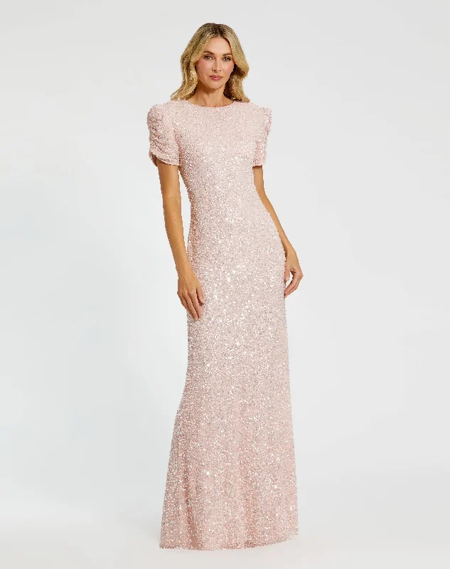 Today Only Mac Duggal 24003 Long Sequin Formal Evening Gown