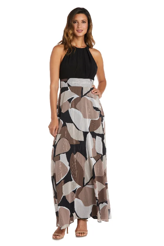 Reduced Prices R&M Richards 7920P Floral Print Long Formal Petite Dress