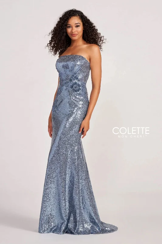 Friends and Family Sale Colette CL2075 Long Prom Sequin Formal Dress