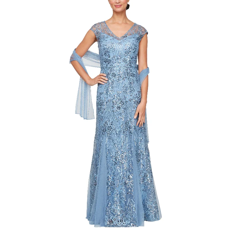 Super Savings Alex Evenings 81171529 Long Mother of the Bride Formal Dress