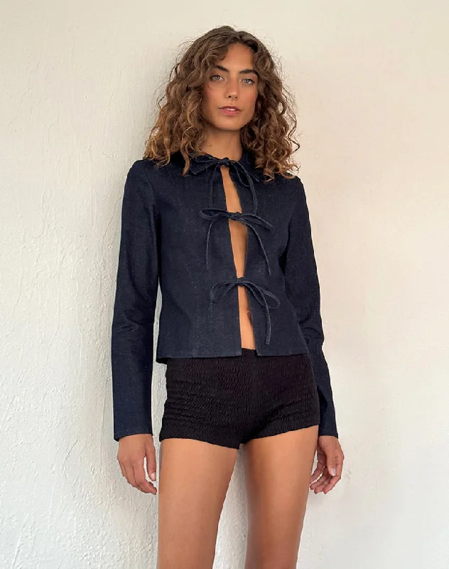 TIME-Limited Offer Sewulan Tie Jacket in Dark Indigo