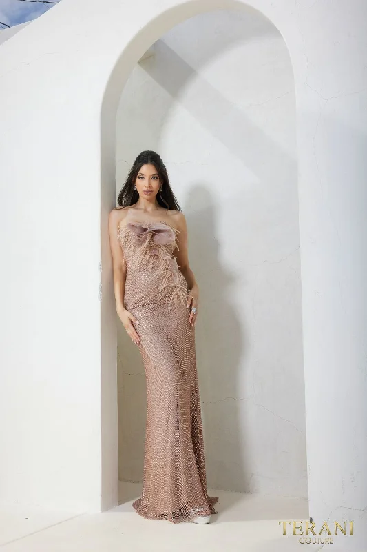 Massive Deals Terani Couture 241P2125 Sequins Prom Long Dress