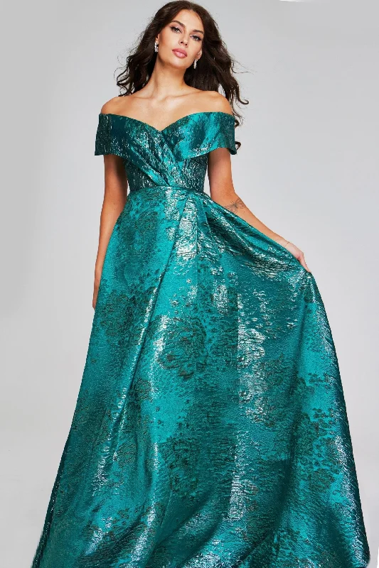 Fantastic Offers Jovani 40296 Metallic Long Ball Gown Pleated Evening Formal Dress