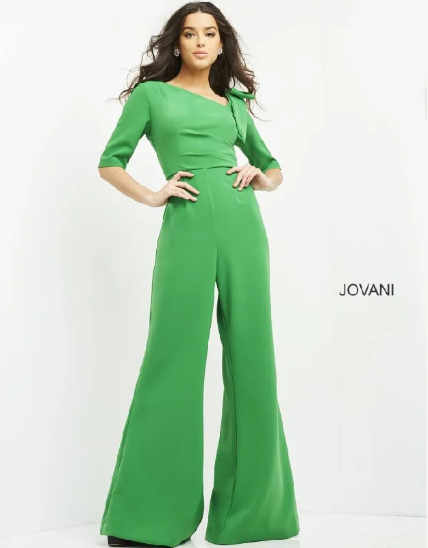 YEAR-End Clearance Jovani 04284 High Low Neckline Long Formal Jumpsuit