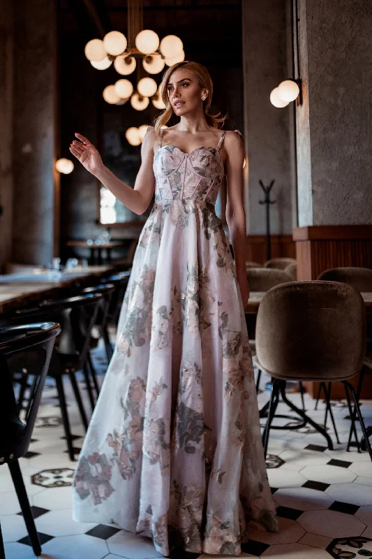 Blowout Sale Tina Holly TK210 Long Floral A Line Formal Prom Dress