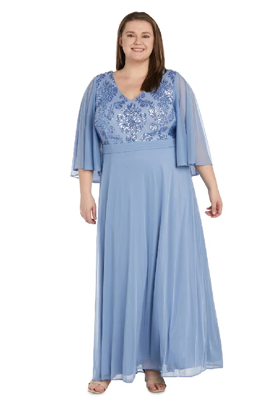 Markdowns R&M Richards 99399W Long Formal Mother of the Bride Plus Size Dress