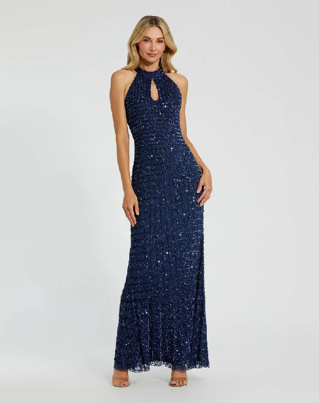 Blowout Sale Mac Duggal 23018 Fitted Long Formal Evening Prom Dress