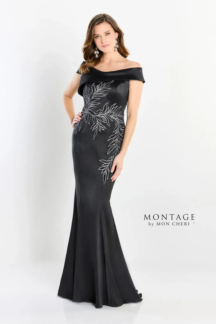 Value Deals Montage M2210 Long Floral Fit Formal Evening Dress